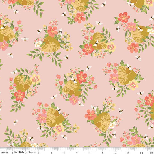 Riley Blake Honeycomb Hill Main Blush