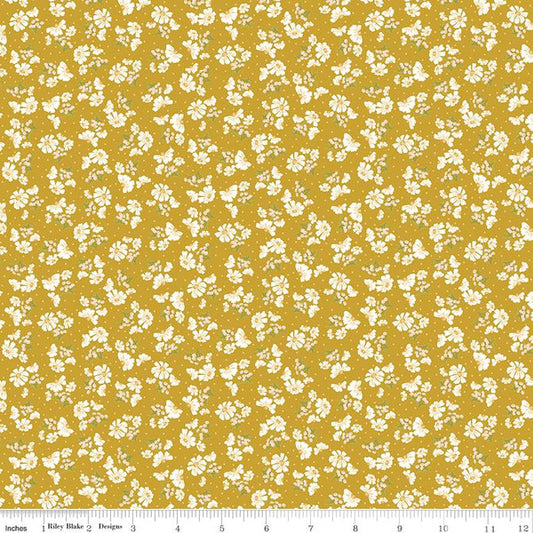 Riley Blake Honeycomb Hill Pretty Petals Curry
