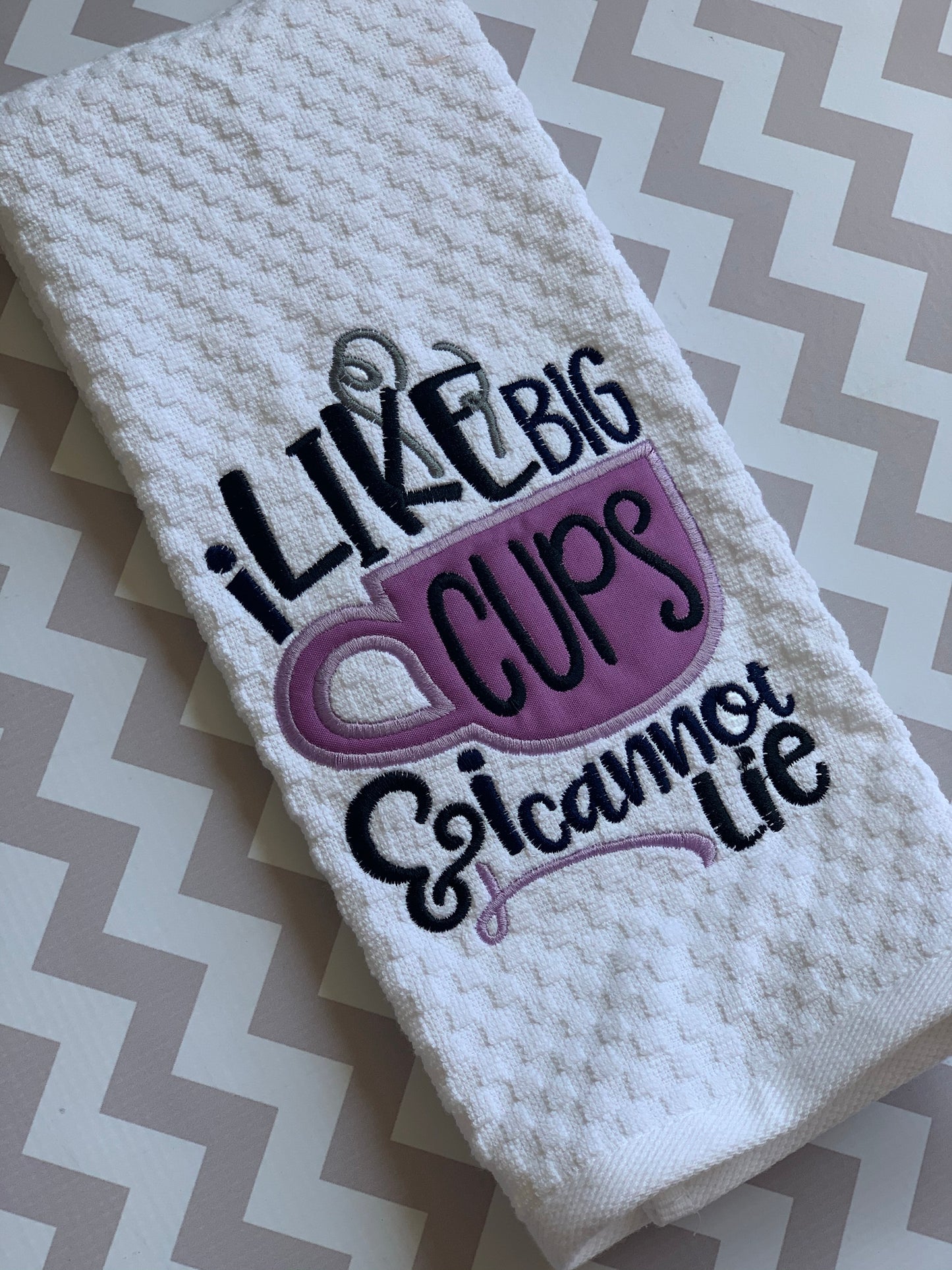 I Like Big Cups Kitchen Towel