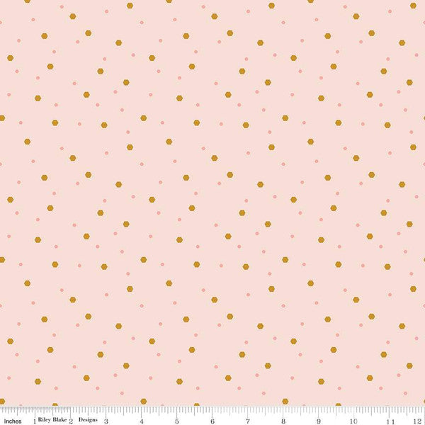 Riley Blake Honeycomb Hill Mini Hexies Blush