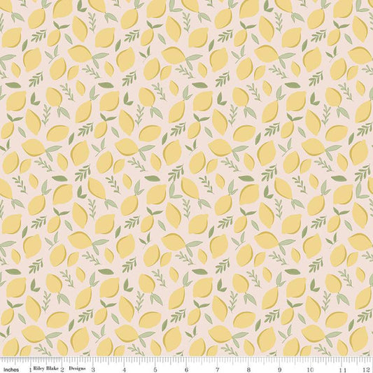 Riley Blake Cotton Daybreak Lemons Blush