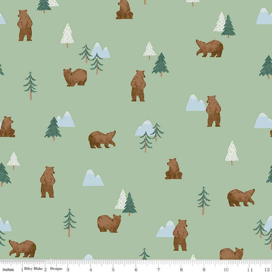 Camp Woodland Grizzly Bears Pistachio