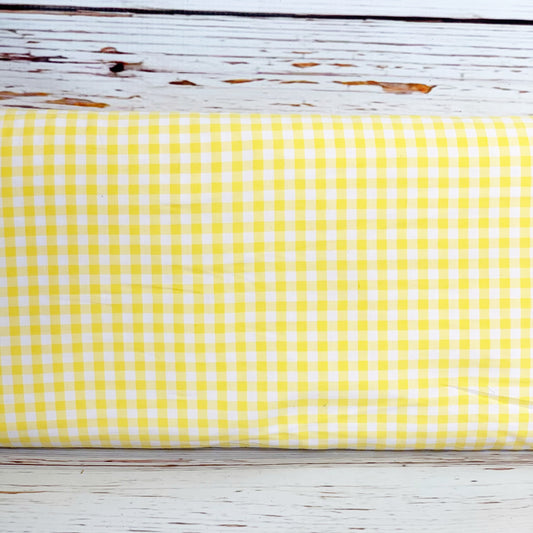 Yellow 1/4” Gingham Fabric