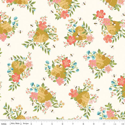 Riley Blake Honeycomb Hill Main Cream