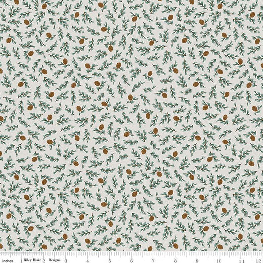 Camp Woodland Pine Cones Off White