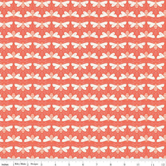 Riley Blake Honeycomb Hill Winged Rouge