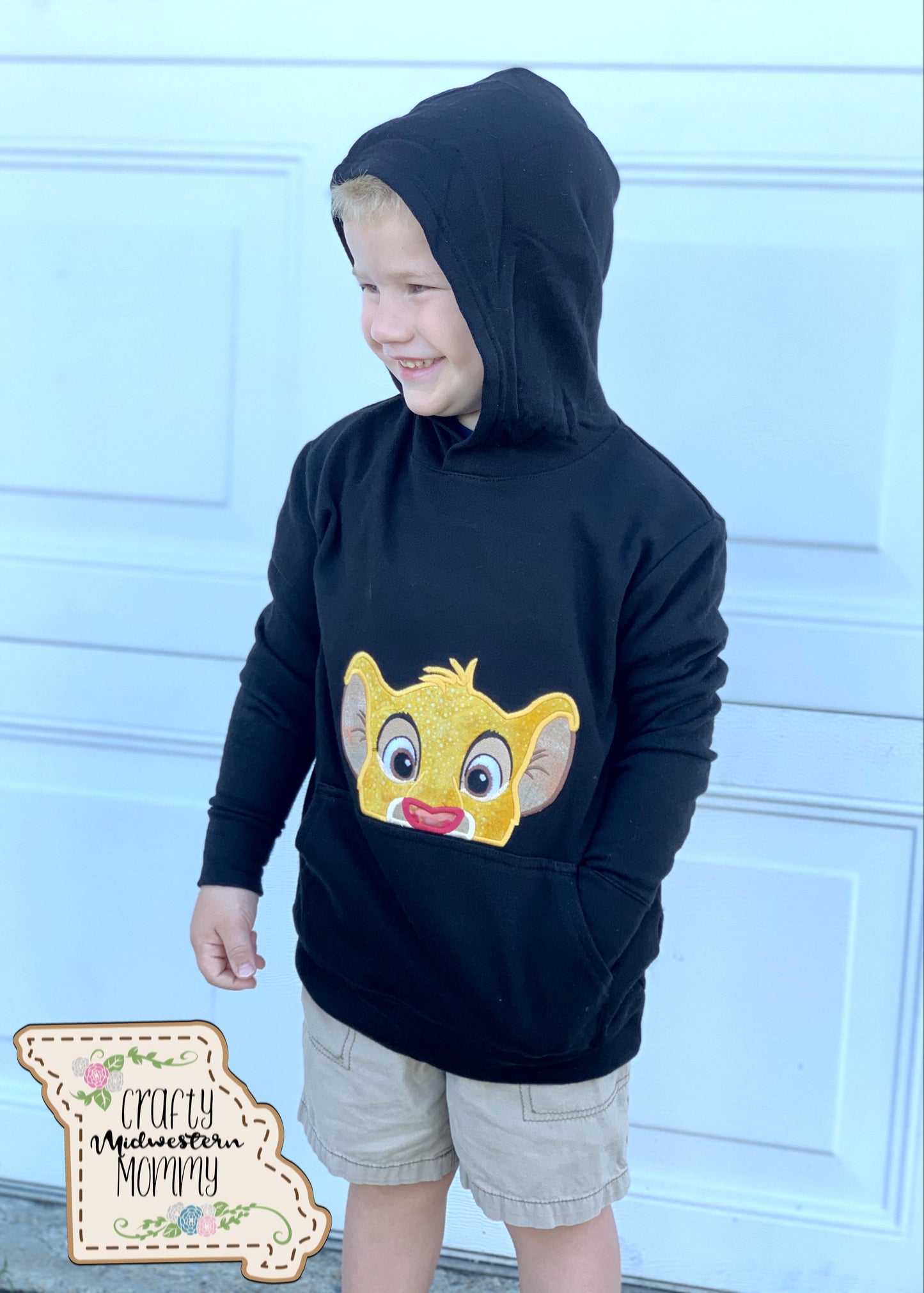 Pocket Peeker Youth Applique Hoodie