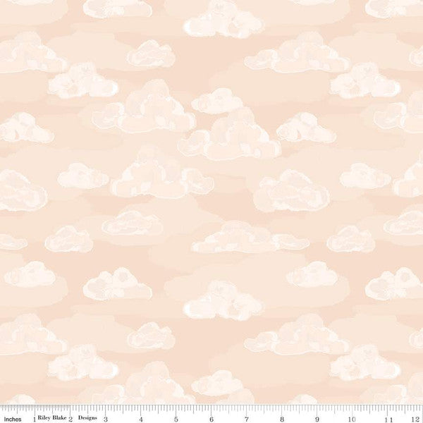 Riley Blake Wild and Free Clouds Peach