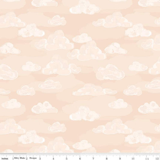 Riley Blake Wild and Free Clouds Peach