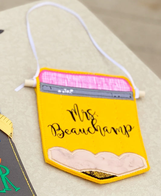 Personalized Pencil Pendant